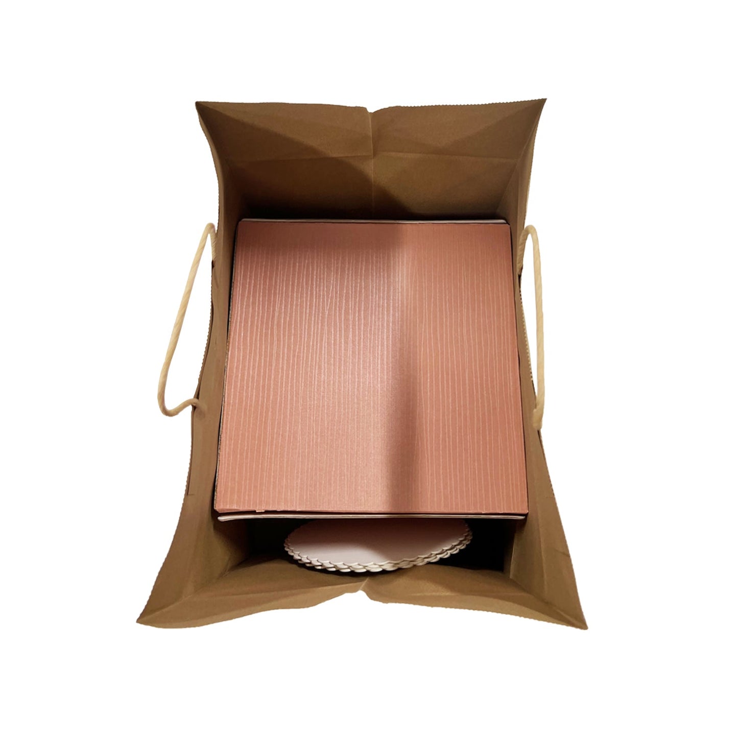 1303B | 250pcs Cake 13x10x13 inches Kraft Paper Bags Twisted Handles; U$0.65/pc