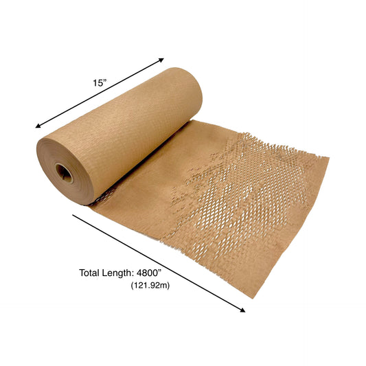 1pcs, Honeycomb, 15x4800 inches, Wrapping Paper Roll
