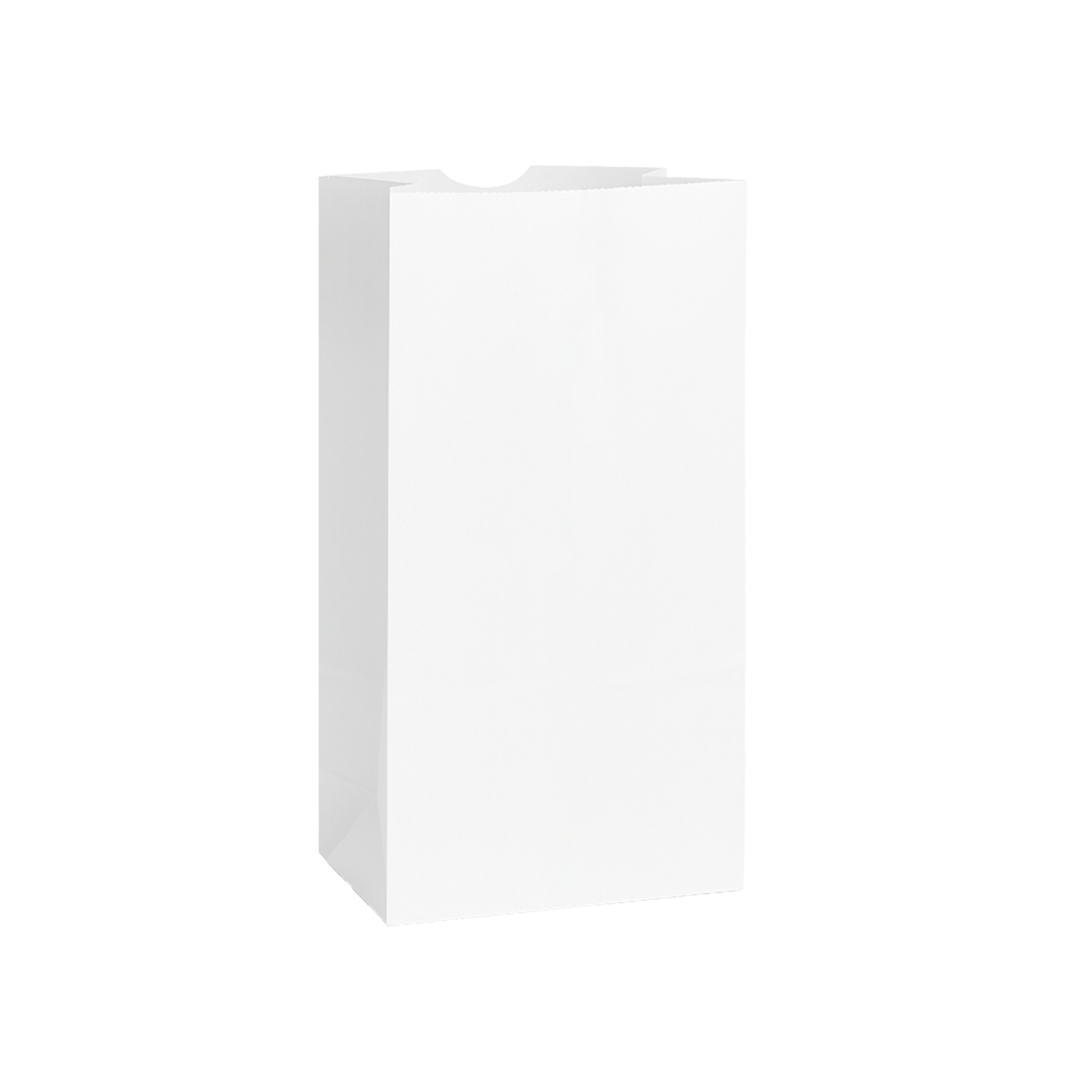 #12 - 7" x 4.5" x 13.75" - Prescription Bags - White Grocery Bags - Carton of 500 - KIS PAPER - 6026; $0.127/pc