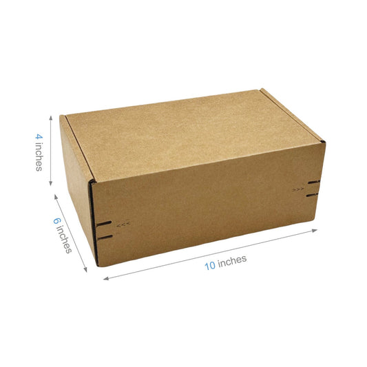 Kraft Literature Corrugated Paper Mailer Boxes Self-Seal Tape - 10" x 6" x 4" - Bundle of 40 - KIS PAPER - 11263; U$2.04/pc