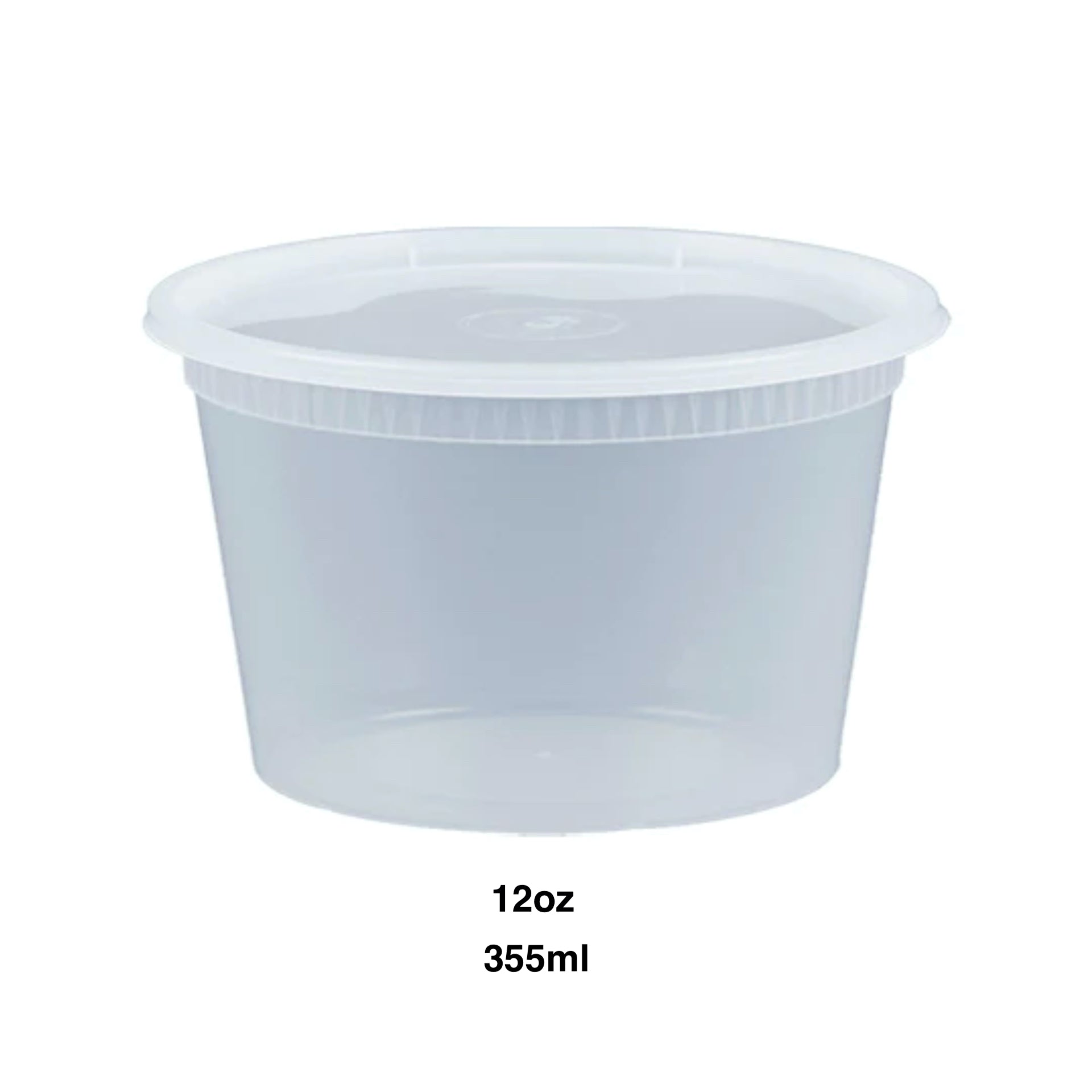 Edi [12 oz, 25 Sets] Plastic Deli Food Storage Containers with Airtight Lids | Microwave-, Freezer-, Dishwasher-Safe | BPA Free | Heavy-Duty | Meal