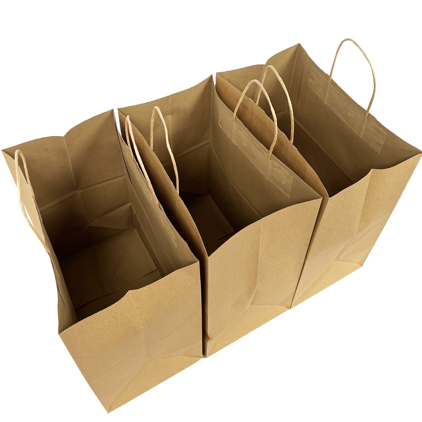 250 Pcs, Winnie, 12x7x14 inches, Kraft Paper Bags, with Twisted Handle