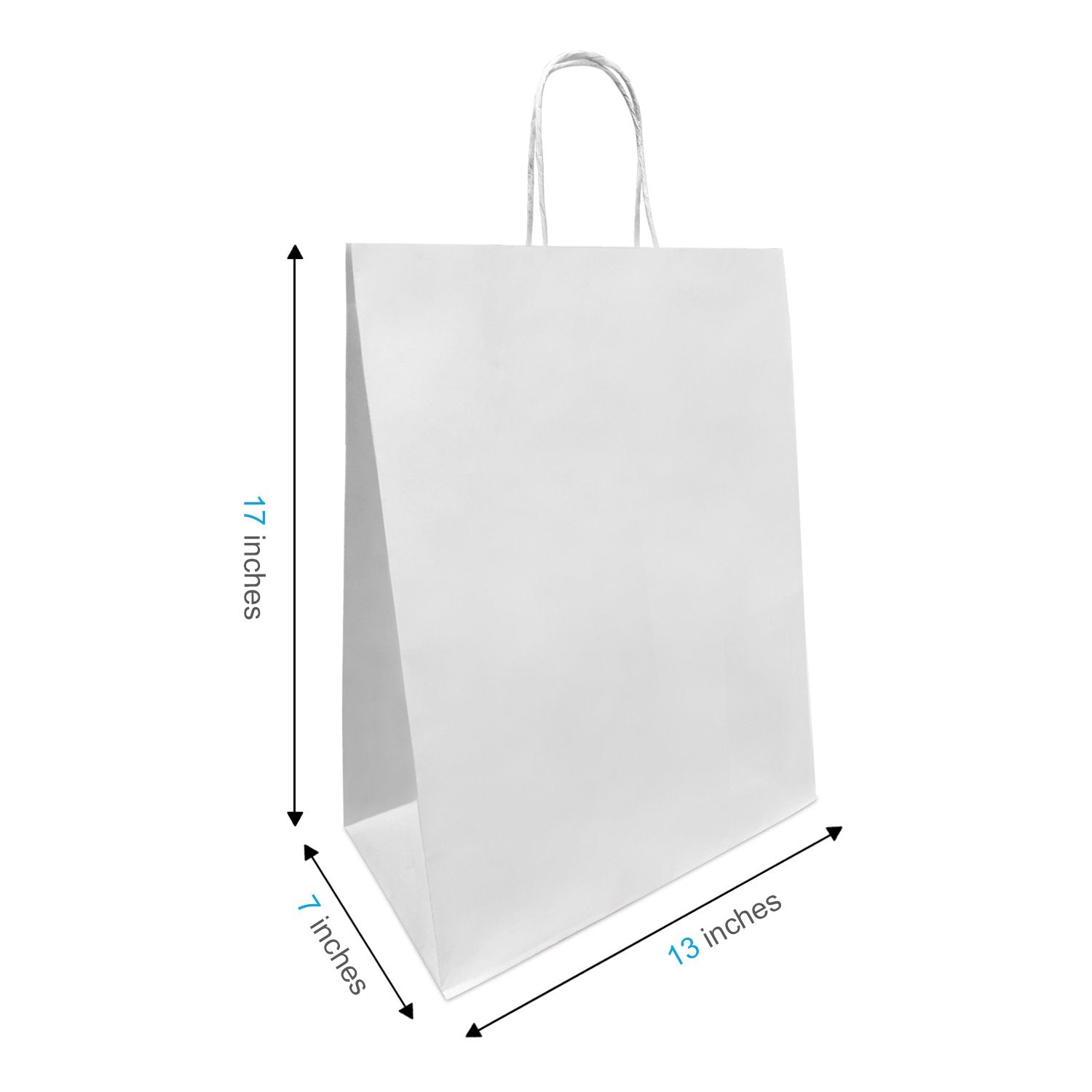 WHITE PAPER BAG , SIZE IS 10*7*3,{PACK OF 15}