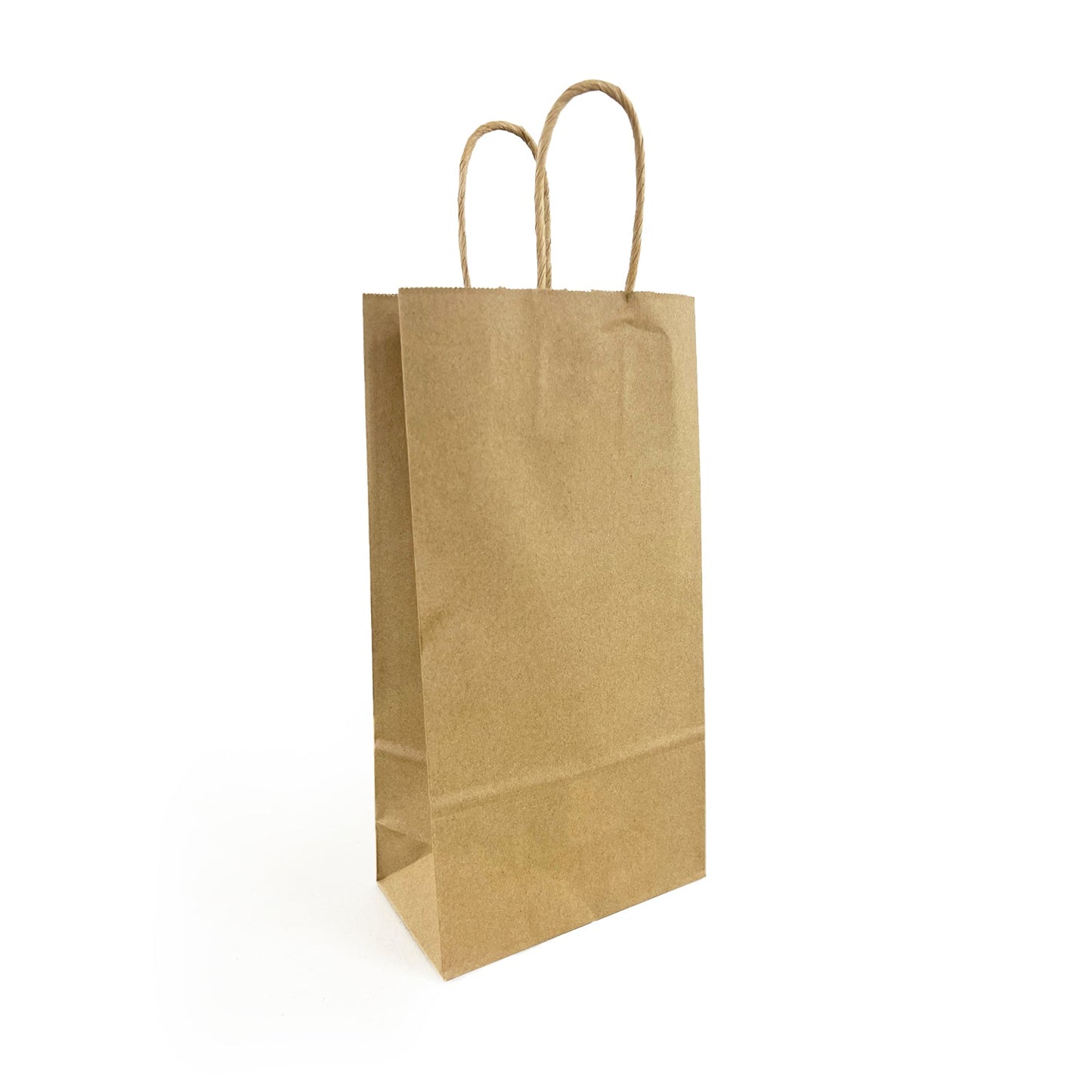 6532B | 250pcs Double Wine 6.5x3.5x12.375 inches Kraft Paper Bags Twisted Handles; U$0.35/pc