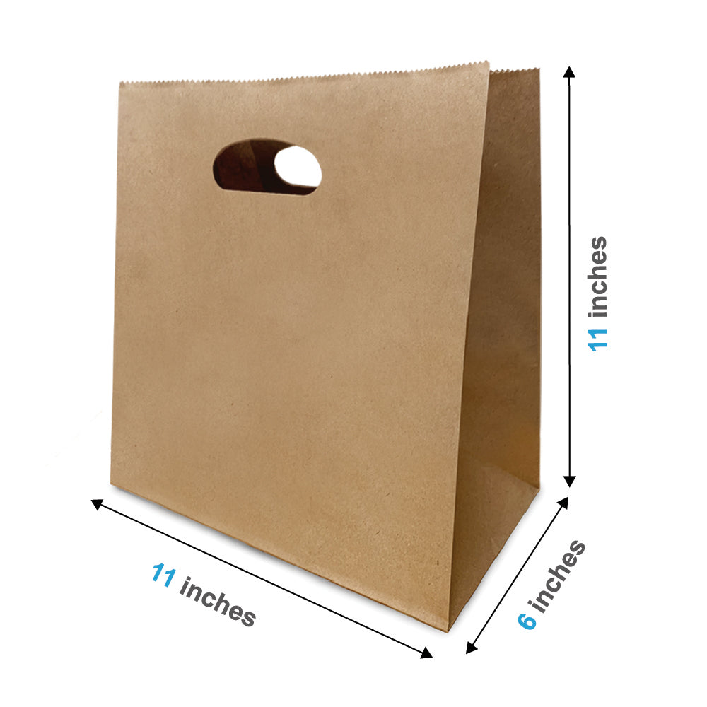 5 Pound White Paper Bag - Pack Of 500 Bags - 5.25 x 3.25 x 10.75 - Lunch  Bags