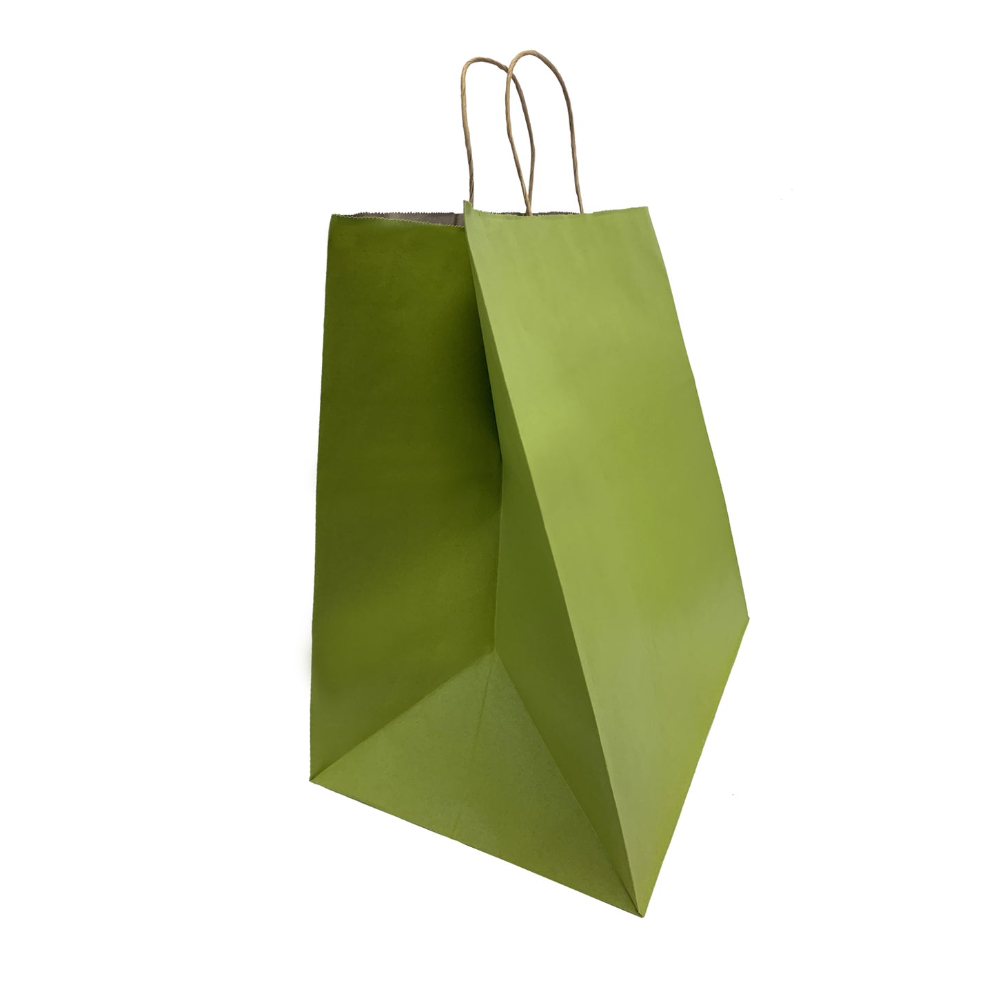 150 Pcs, Super Royal, 14x10x15.75 inches, Lime Kraft Paper Bags, with Twisted Handle