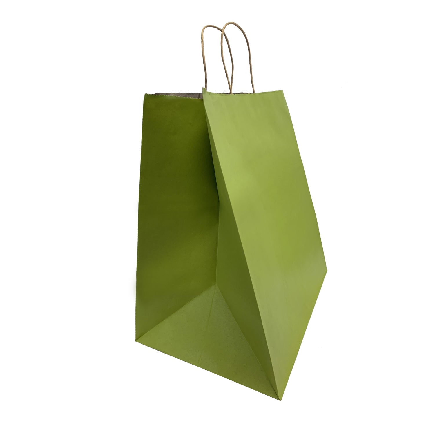 150 Pcs, Super Royal, 14x10x15.75 inches, Lime Kraft Paper Bags, with Twisted Handle