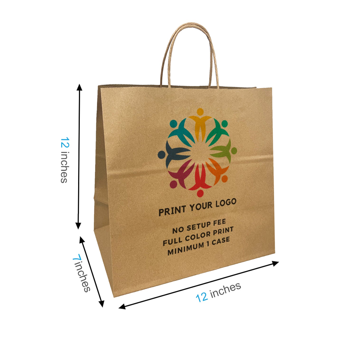 Custom Print Pluto 12x7x12 inches Kraft – Kis Paper