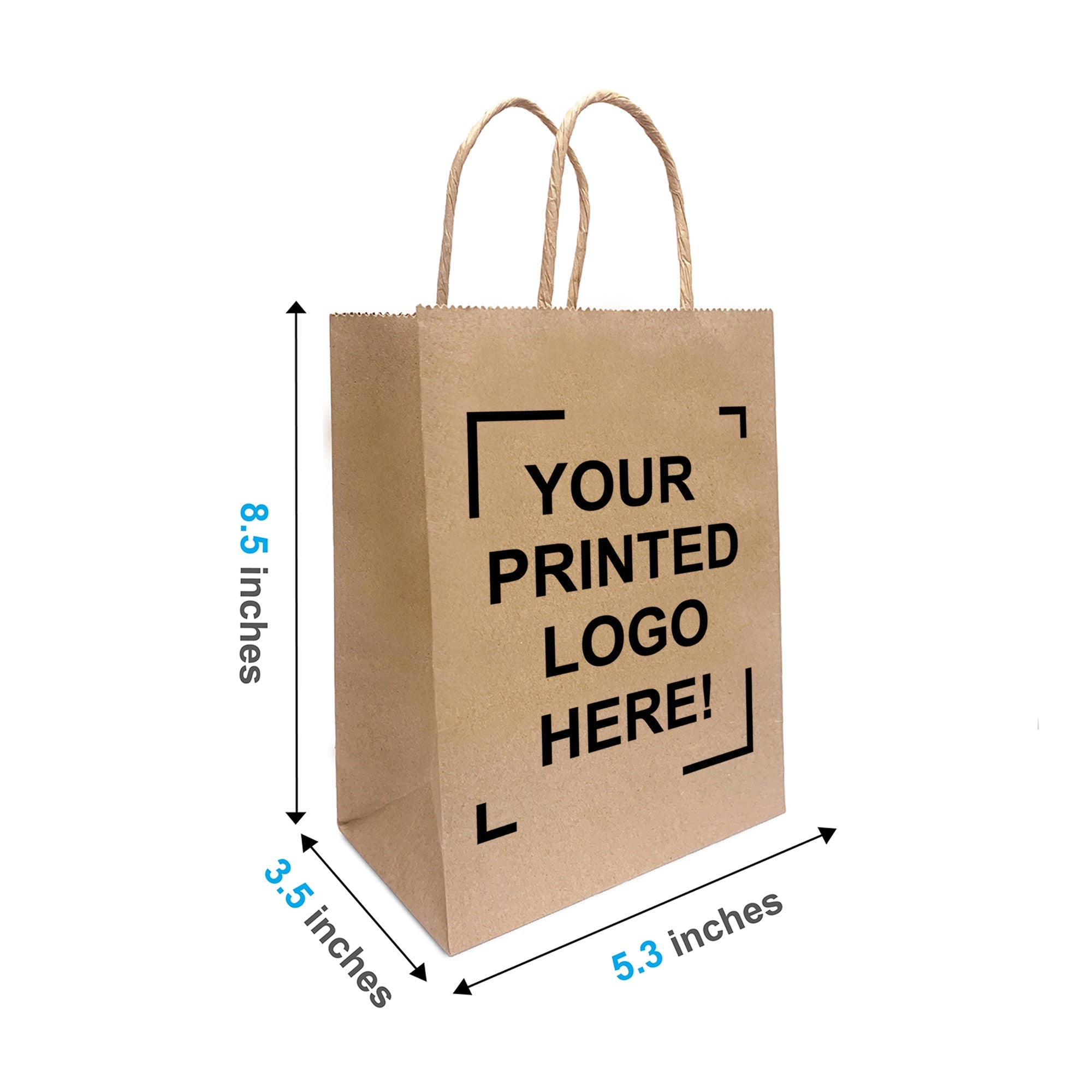 Paper Bags Printed for Restaurant  Take Away Paper Bags  5x4x8 IN  Eco  Bags India