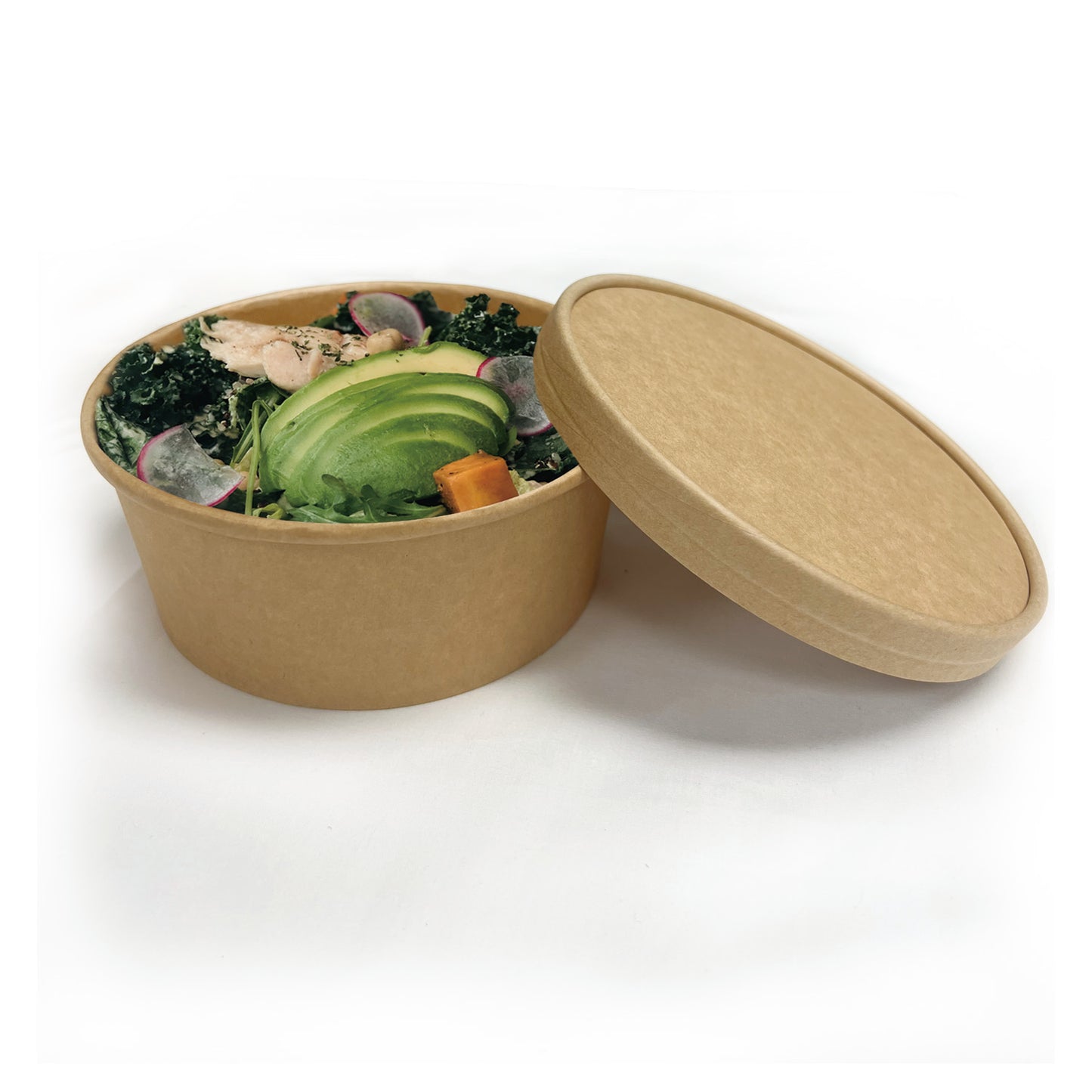 Paper Salad Bowl Kraft - 500ml - Carton of 300 - KIS PAPER - 11037; From $0.186/pc