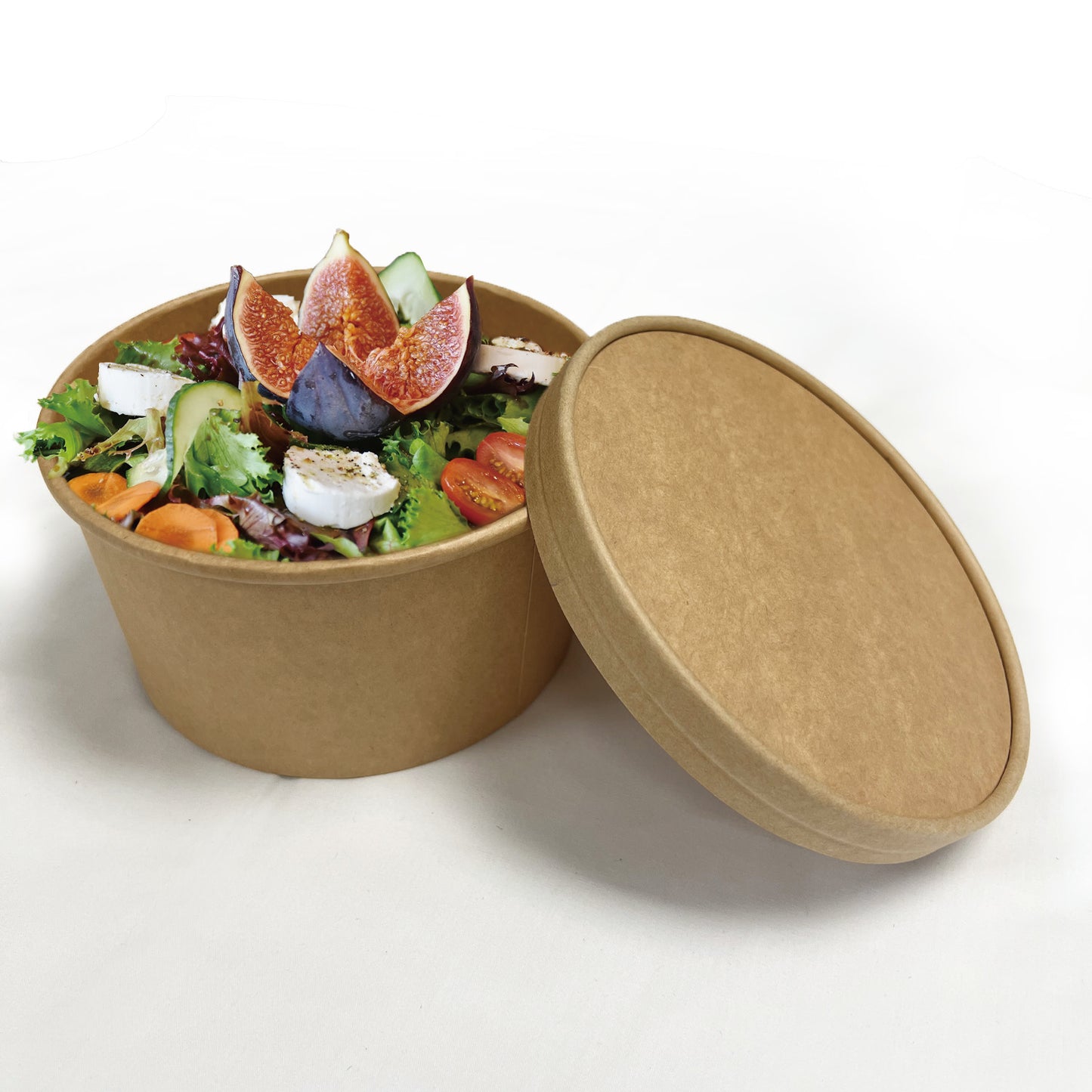 Paper Salad Bowl Kraft - 500ml - Carton of 300 - KIS PAPER - 11037; From $0.186/pc