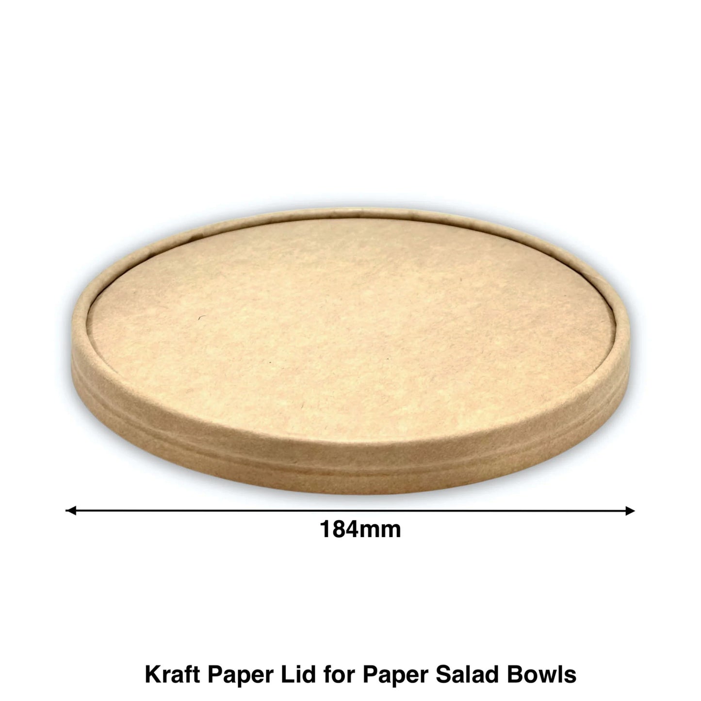 Paper Lid for 1300ml Salad Bowl - Carton of 300 - KIS PAPER - 11044; From $0.263/pc