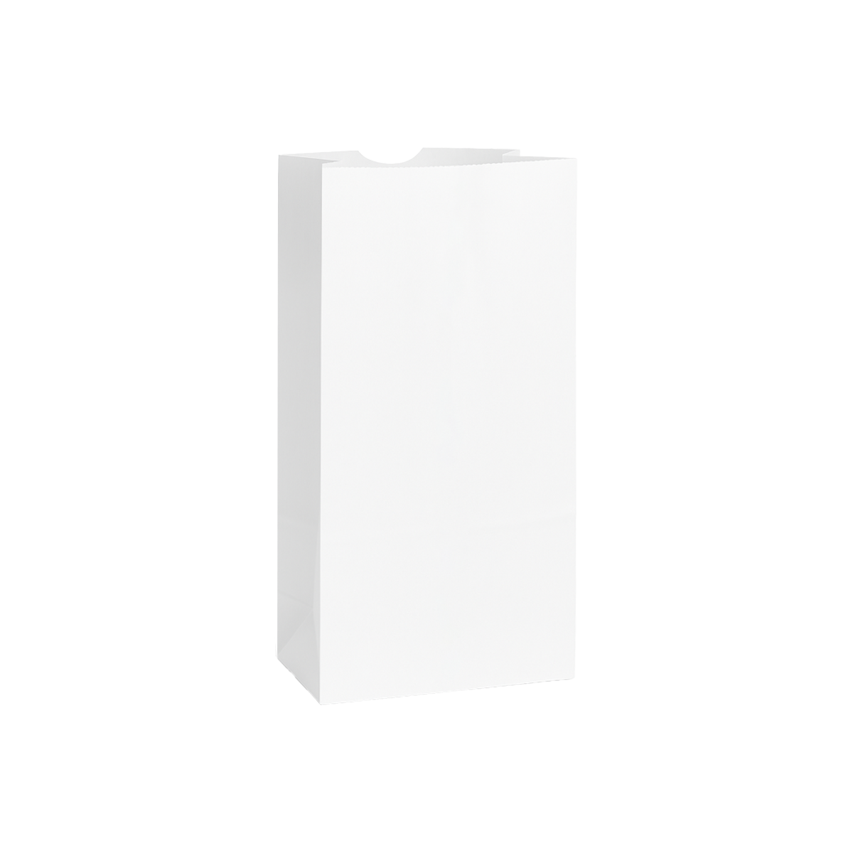 #5 - 5.25" x 3.25" x 11" - Prescription Bags - White Grocery Bags - Carton of 1000 - KIS PAPER - 6024; $0.070/pc