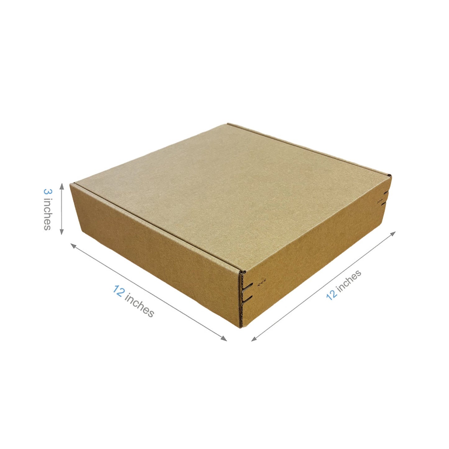 Kraft Literature Corrugated Paper Mailer Boxes Self-Seal Tape - 12" x 12" x 3" - Bundle of 40 - KIS PAPER - 11271; U$1.997/pc