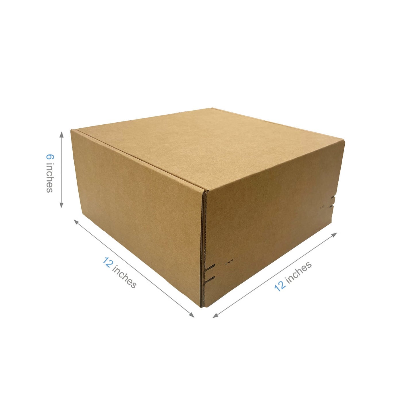 Kraft Literature Corrugated Paper Mailer Boxes Self-Seal Tape - 12" x 12" x 6" - Bundle of 40 - KIS PAPER - 11272; U$3.377/pc