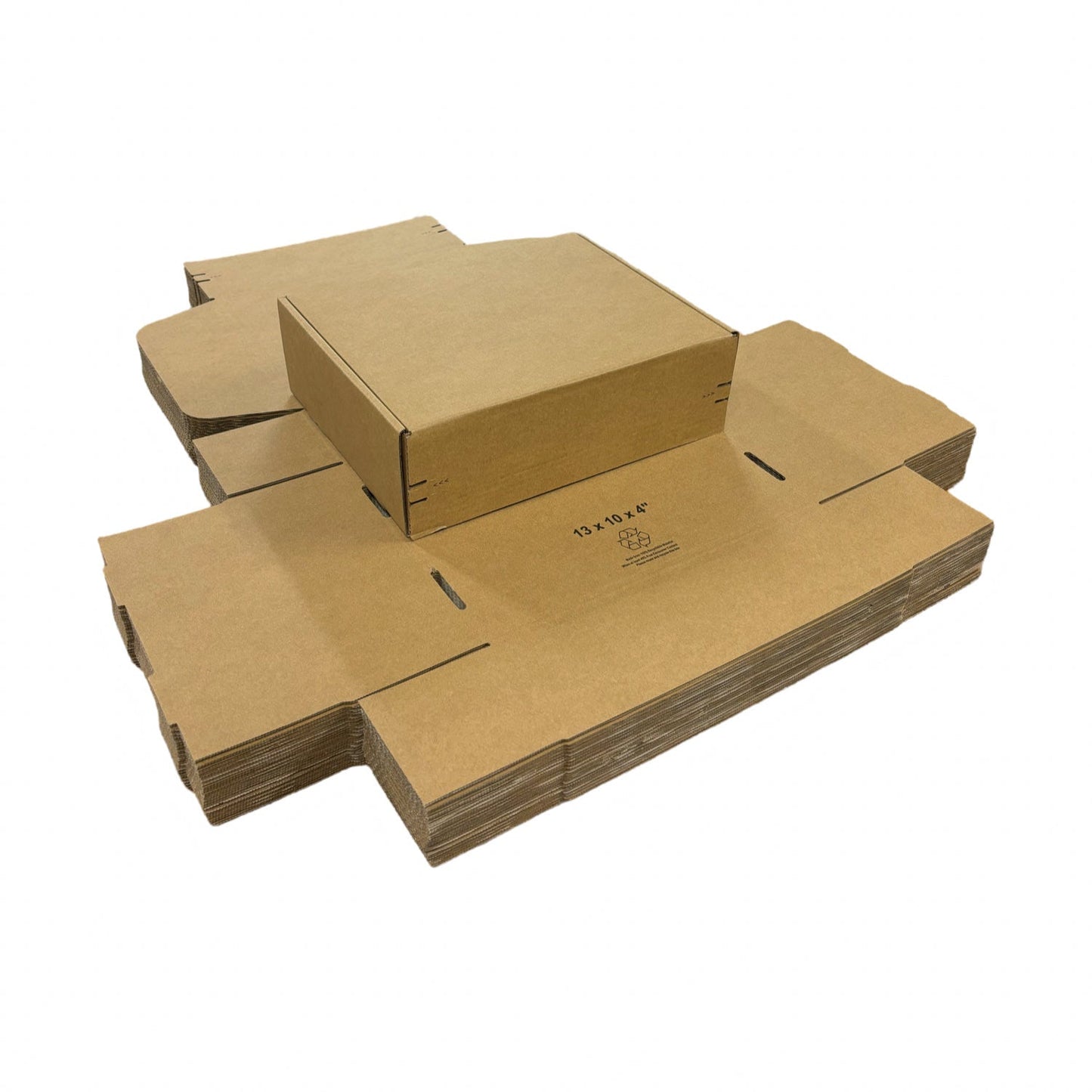 Kraft Literature Corrugated Paper Mailer Boxes Self-Seal Tape - 13" x 10" x 4" - Bundle of 40 - KIS PAPER - 11274; U$2.307/pc