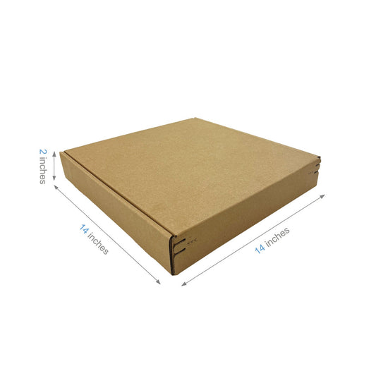 Kraft Literature Corrugated Paper Mailer Boxes Self-Seal Tape - 14" x 14" x 2" - Bundle of 40 - KIS PAPER - 11278; U$2.177/pc