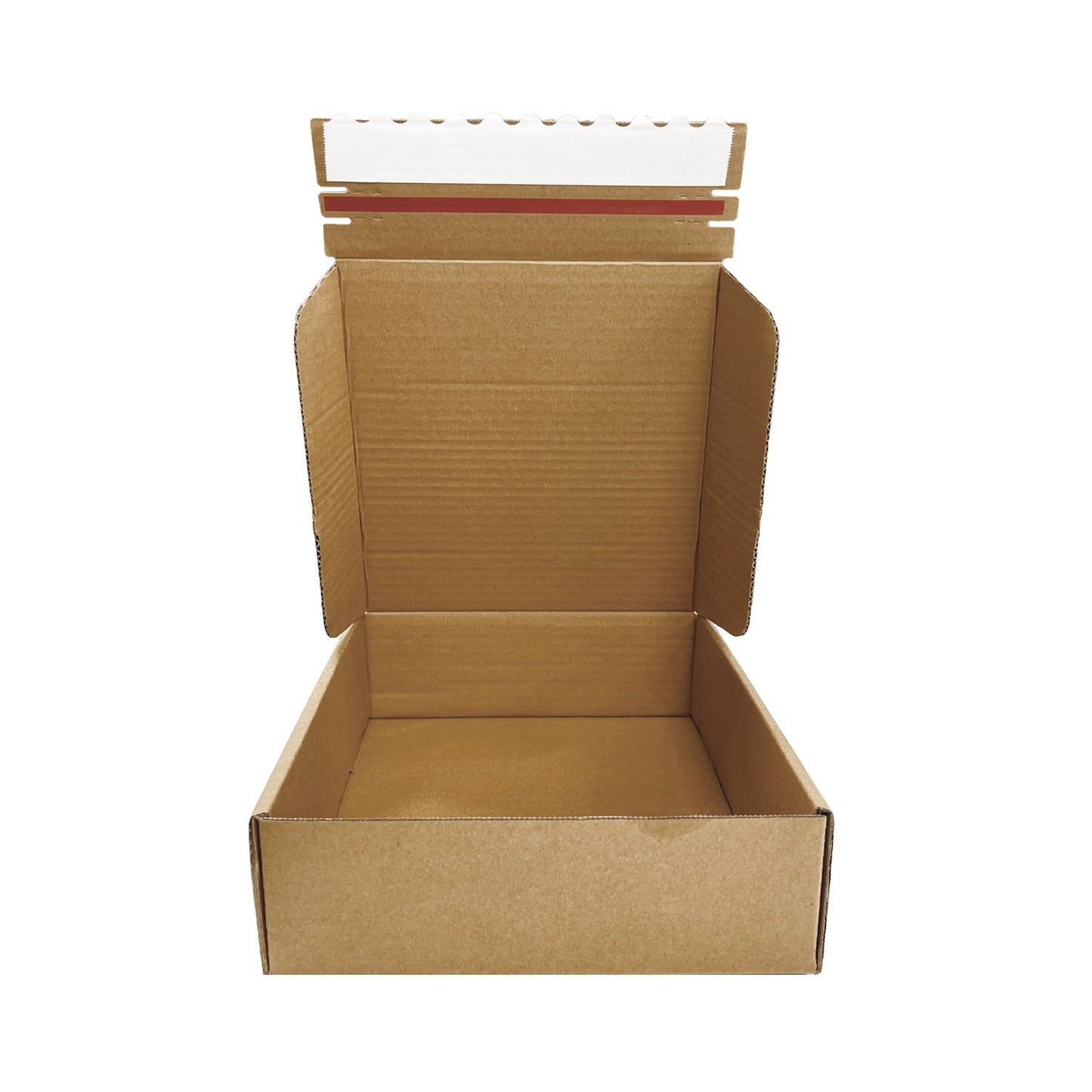 Kraft Literature Corrugated Paper Mailer Boxes Self-Seal Tape - 8" x 8" x 3" - Bundle of 40 - KIS PAPER - 11260; U$1.425/pc