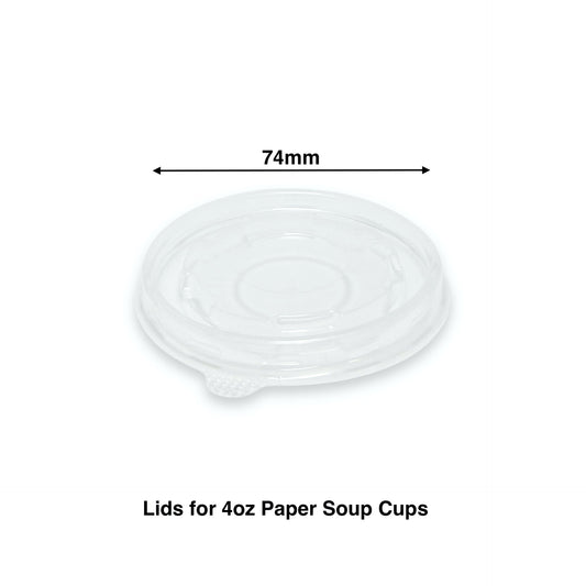 KIS-SL74G | 74mm PP Lid for 4oz Paper Soup Container; From $0.027/pc