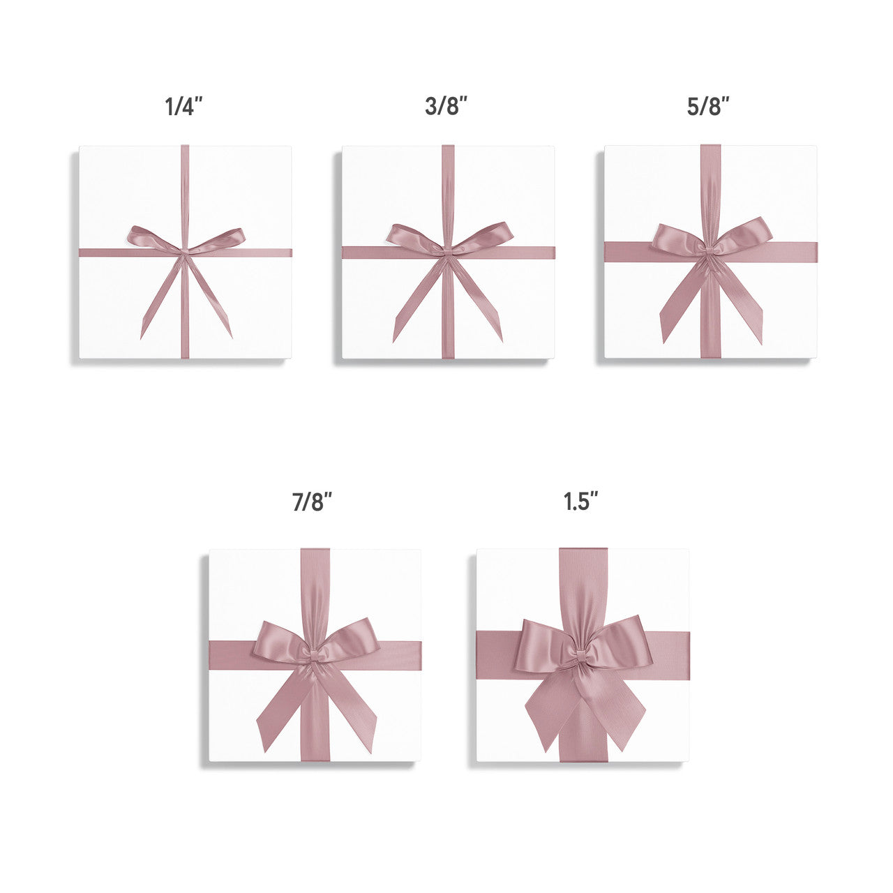 1pcs Cameo Solid Single Face Satin Ribbon; 5 Sizes