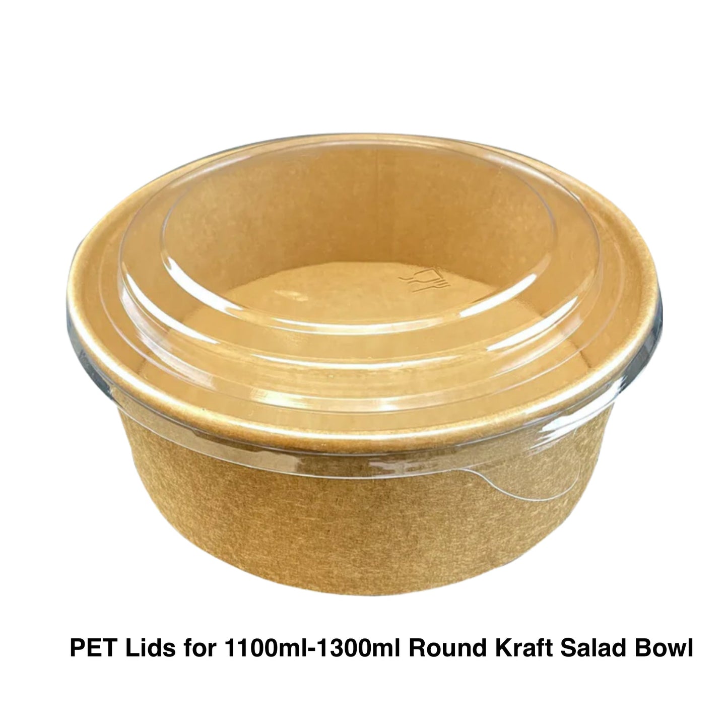 PET Lids for 1100ml-1300ml Kraft Paper Salad Bowl