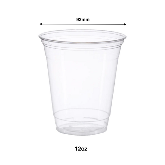 12oz, 355ml PET Cold Drink Cups with 92mm Opening