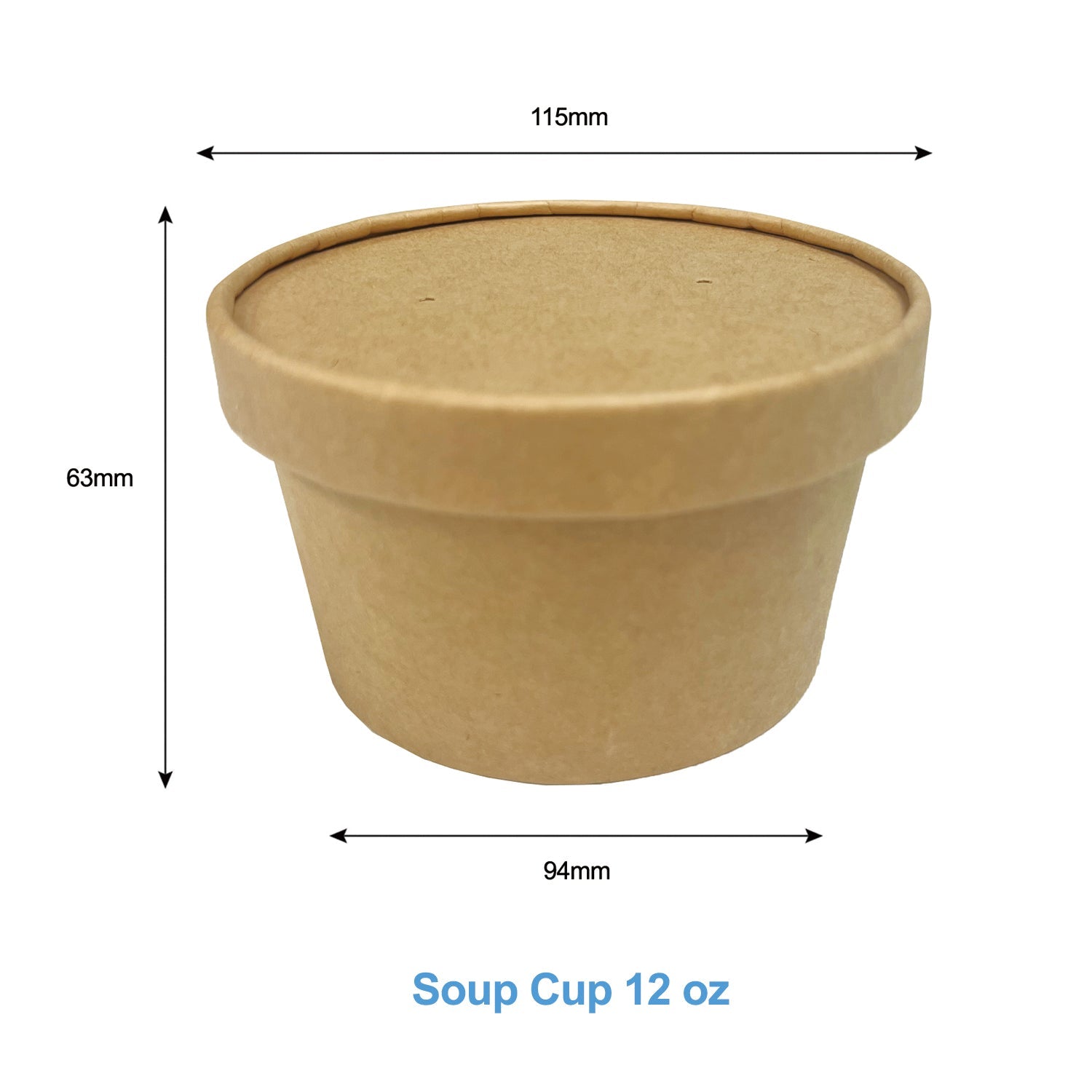 50 Sets/500 Sets, 12oz, 360ml, Paper Soup Cup, with Paper Lid
