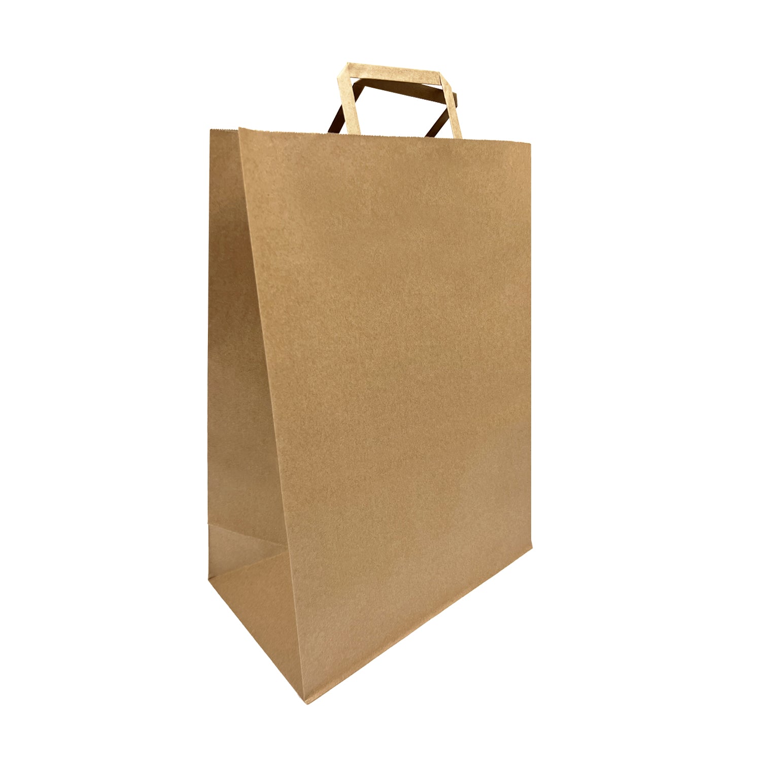 300 Pcs, Simba,  12x7x17 inches, Kraft Paper Bags, with Flat Handle