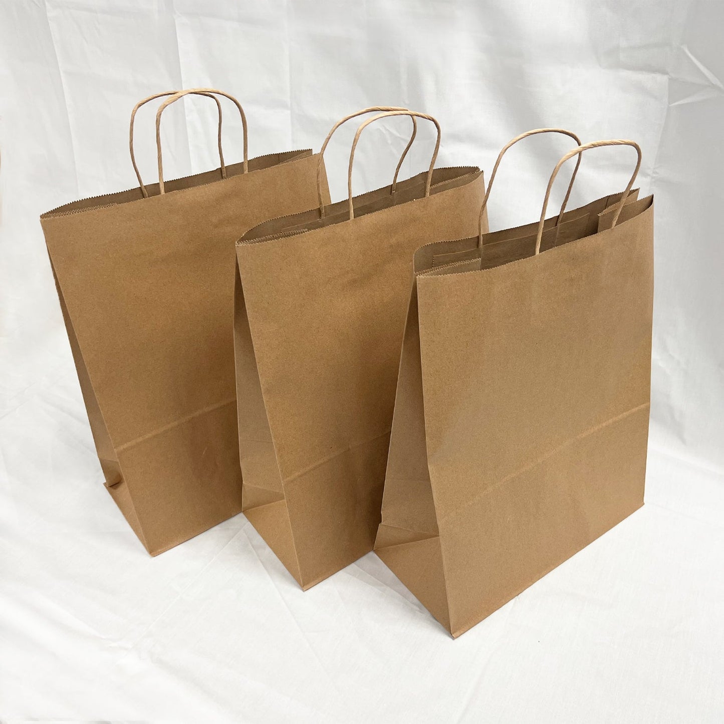 250 Pcs, Traveler,  13x6x16 inches, Euro Tote Paper Bags, with Rope Handle