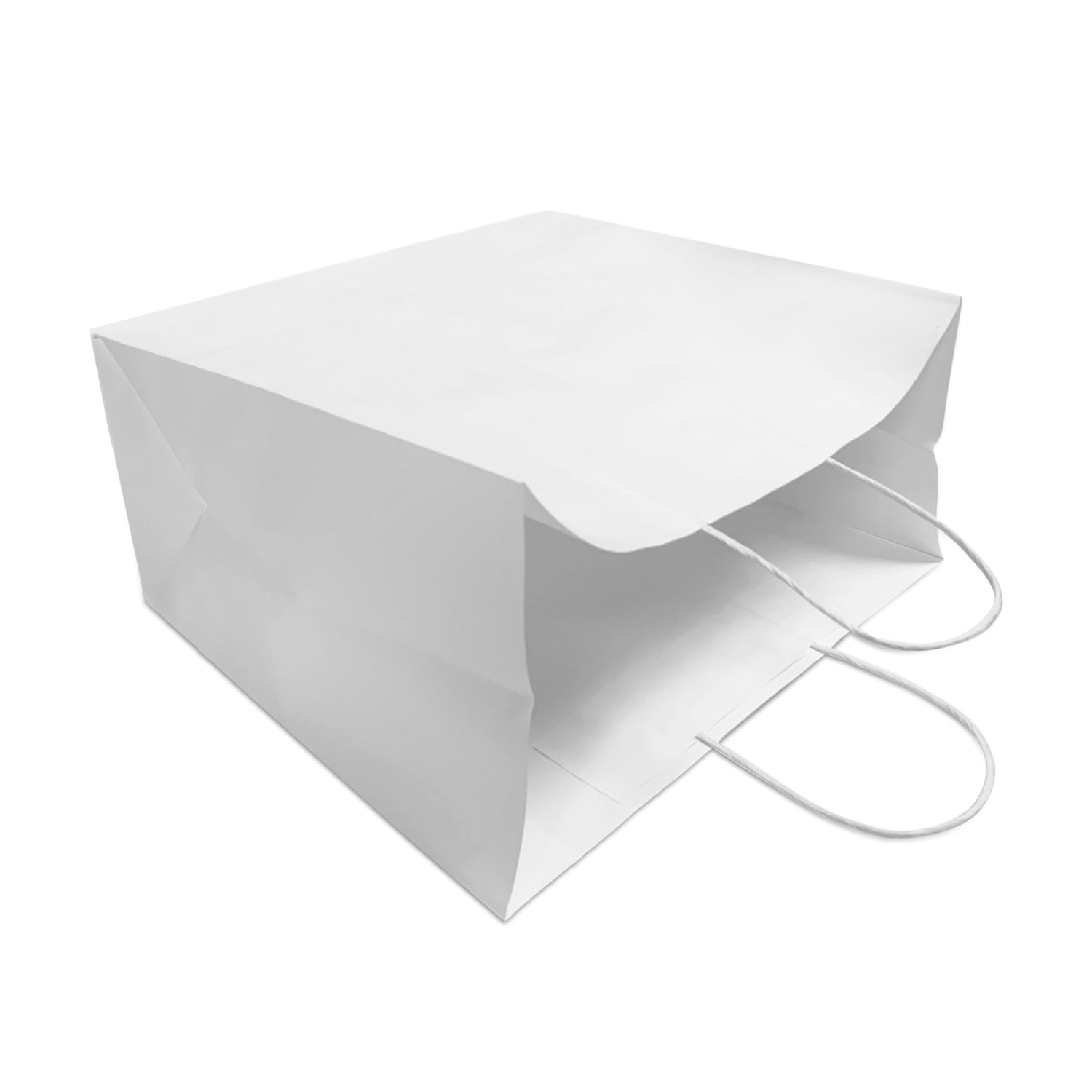 250 Pcs, Star, 13x7x13 inches, White Paper Bags, with Twisted Handle
