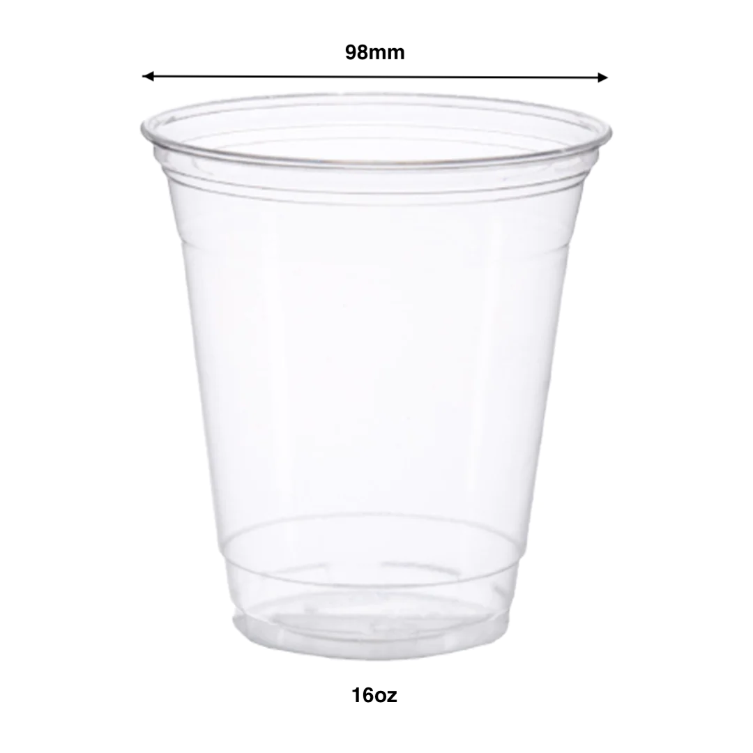 16oz, 473ml PET Cold Drink Cups with 98mm Opening
