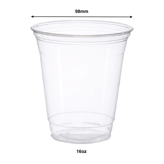 KIS-1698TG | 16oz, 473ml PET Cold Drink Cups with 98mm Opening; $0.092/pc