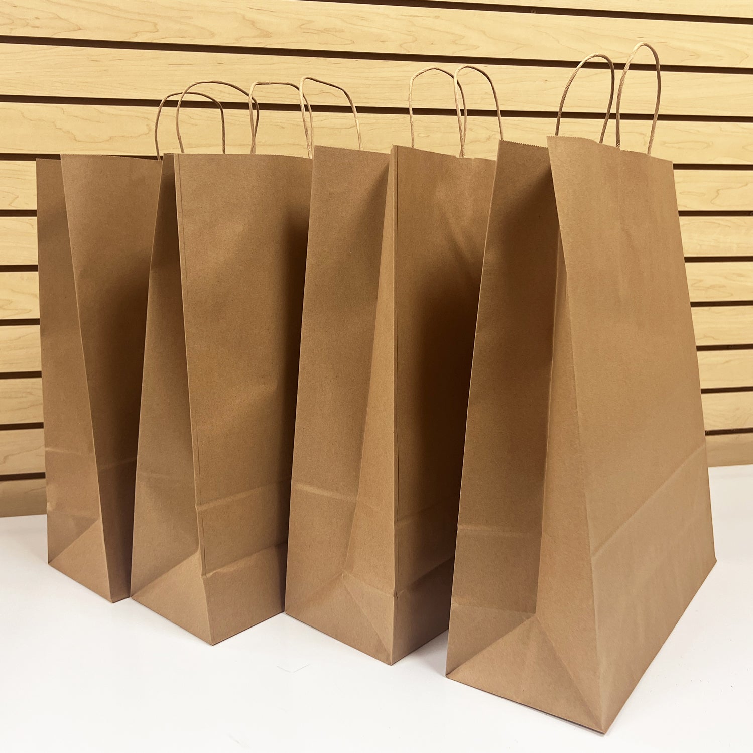 200 Pcs, Queen,  16x6x19.25 inches, Kraft Paper Bags, with Twisted Handle