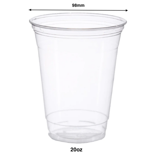 KIS-2098TG | 20oz, 591ml PET Cold Drink Cups with 98mm Opening; $0.099/pc