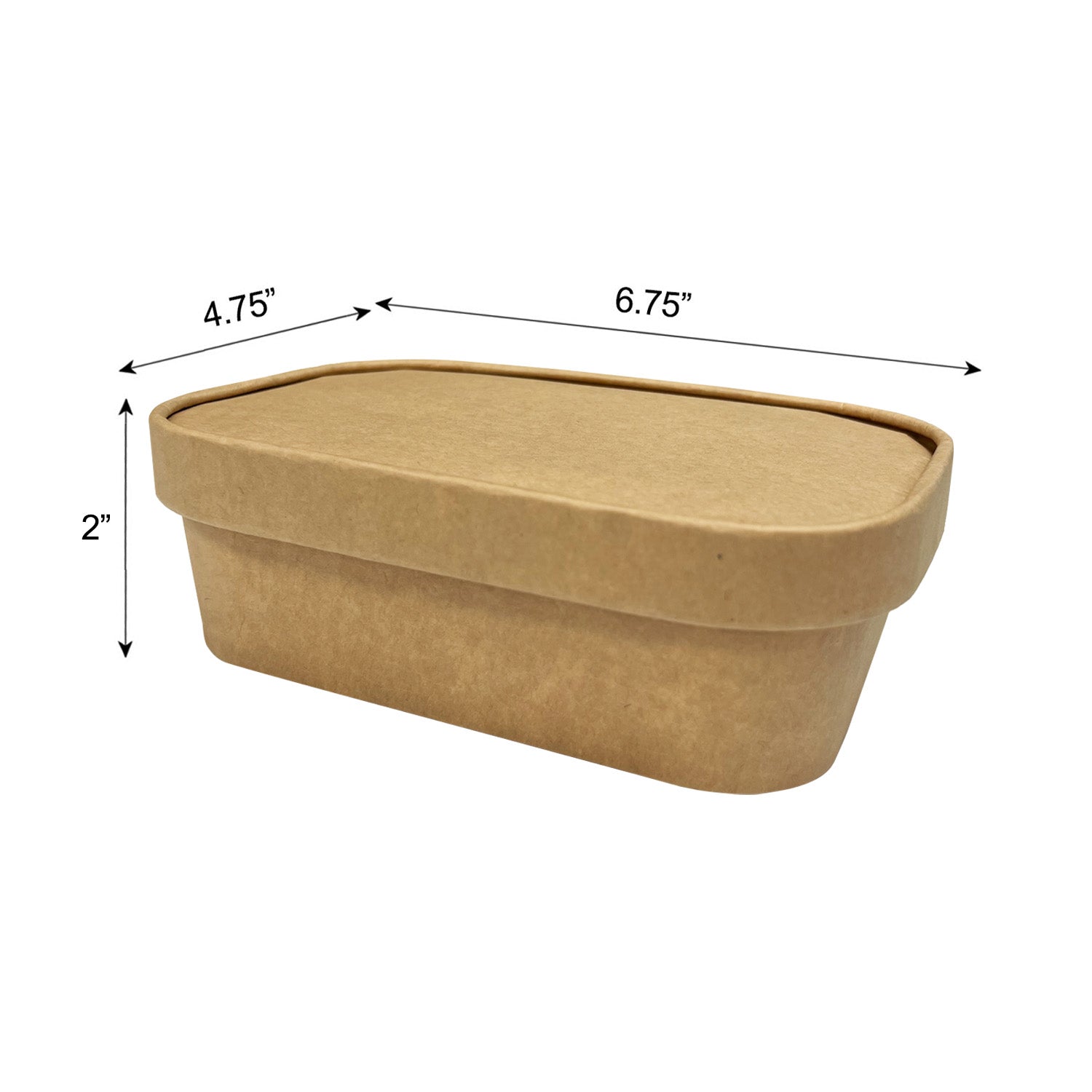 50 Sets/300 Sets, 25oz, 750ml, Kraft Paper Rectangle Containers, with Paper Lids