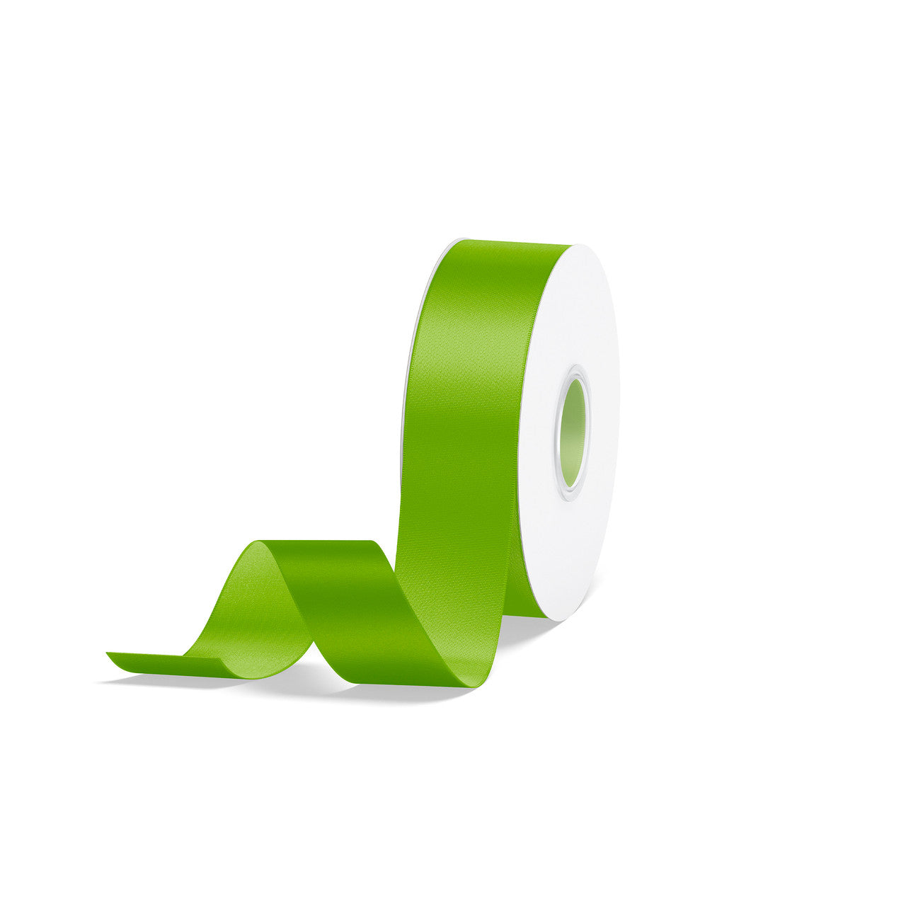 1pcs Kiwi Solid Single Face Satin Ribbon; 5 Sizes