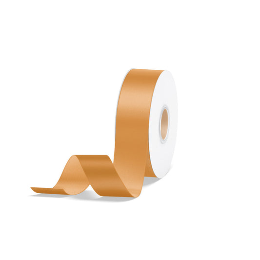 1pcs Old Gold Solid Single Face Satin Ribbon; 5 Sizes