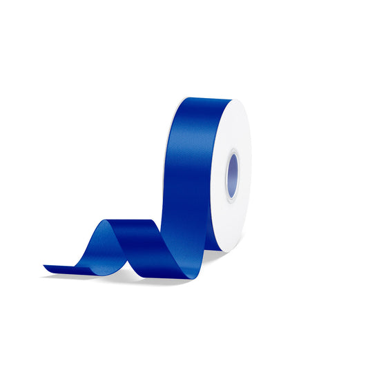 1pcs Royal Blue Solid Single Face Satin Ribbon; 5 Sizes