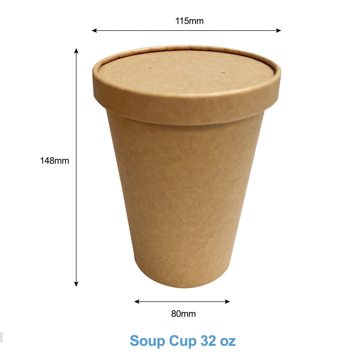 50 Sets/500 Sets, 32oz, 960ml, Paper Soup Cup, with Paper Lid