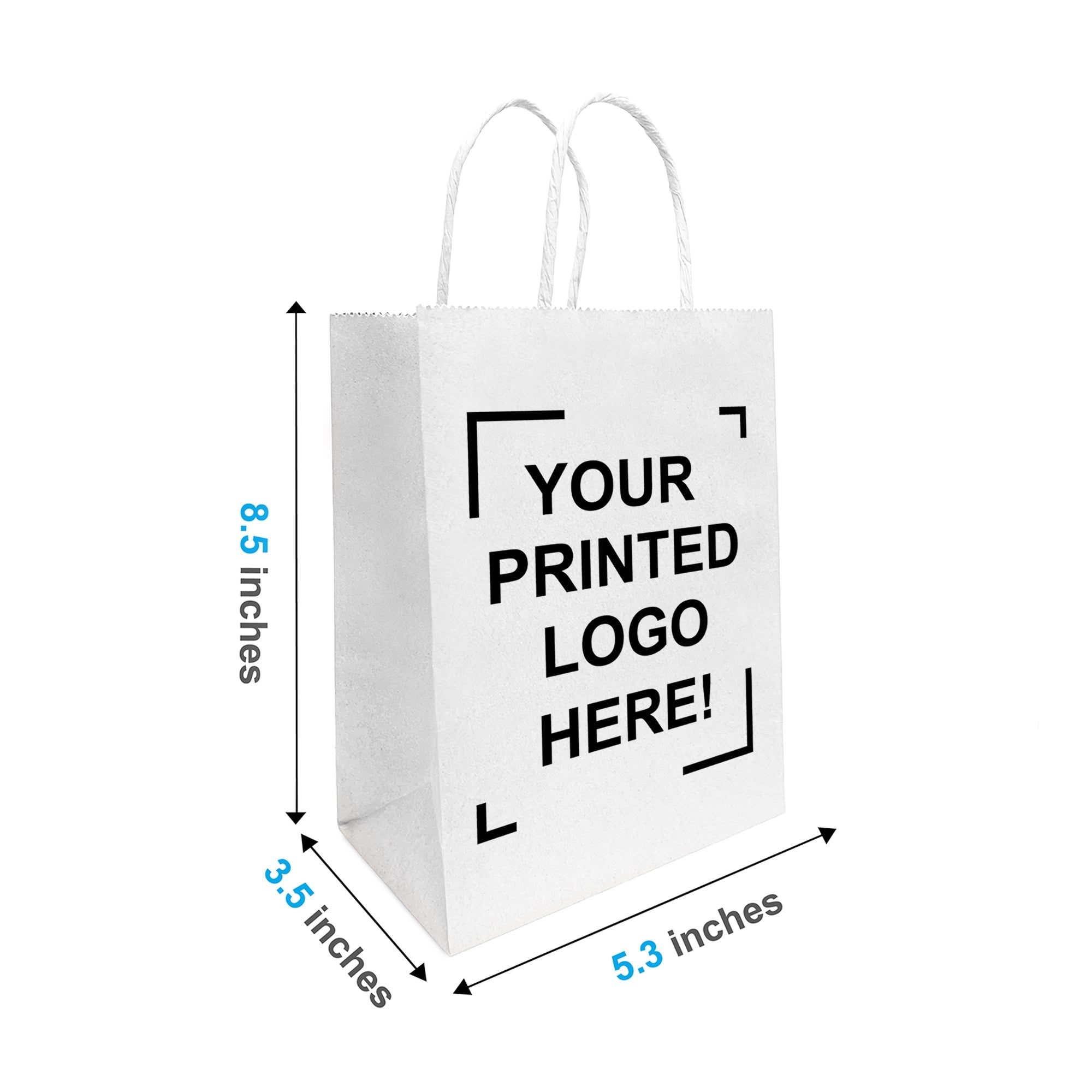 Custom white paper best sale bags