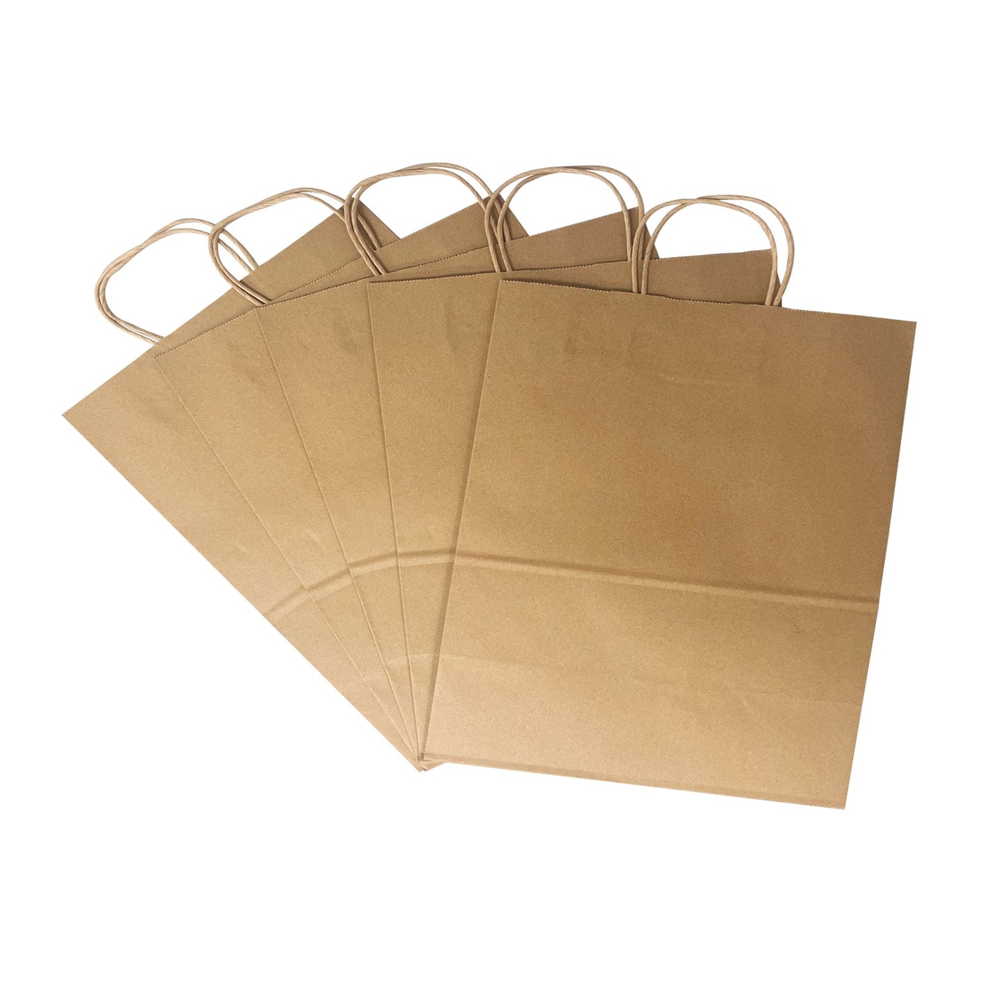 200pcs Bento 11x8x12 inches Kraft Paper Bag Cardboard Insert with Twisted Handles, $0.39/pc