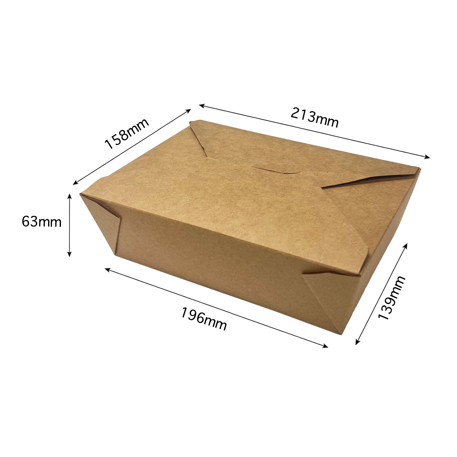 KIS-TO66 | #3, Kraft Paper Takeout Box, 66oz, 1950ml; $0.339/pc – Kis Paper