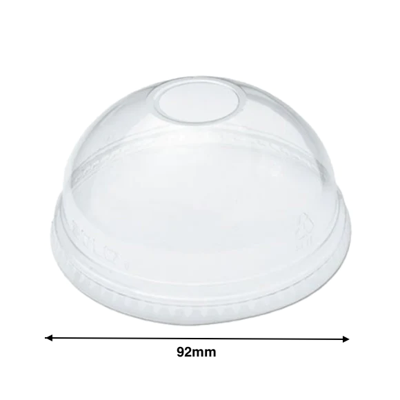 92mm Opening PET Cold Drink Cup Dome Lids