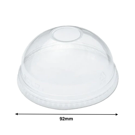 KIS-DL92G | 92mm Opening PET Cold Drink Cup Dome Lids; $0.052/pc