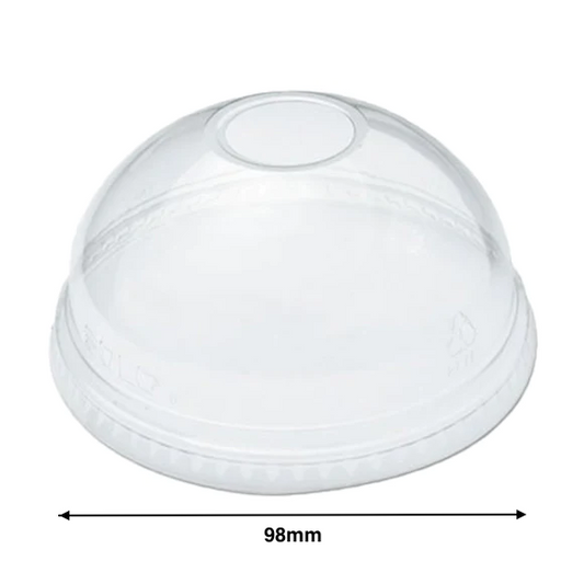 KIS-DL98G | 98mm Opening PET Cold Drink Cup Dome Lids; $0.055/pc