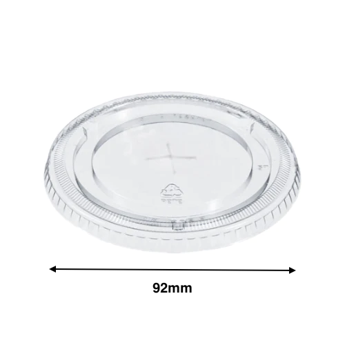 KIS-FL92G | 92mm Opening PET Cold Drink Cup Flat Lids; $0.047/pc