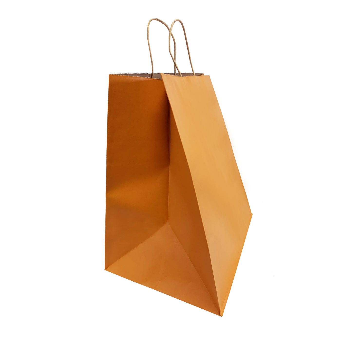 150 Pcs, Super Royal, 14x10x15.75 inches, Orange Kraft Paper Bags, with Twisted Handle