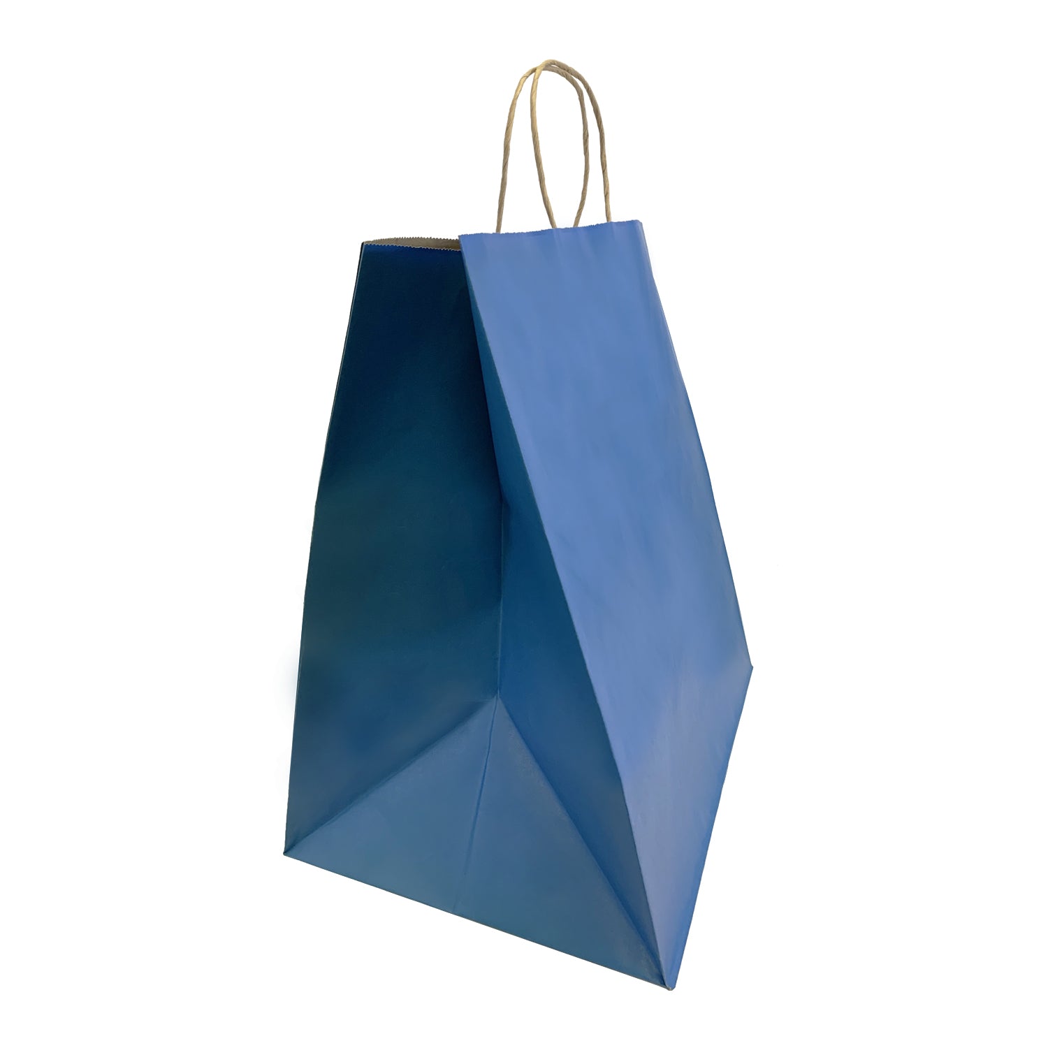 150 Pcs, Super Royal, 14x10x15.75 inches, Blue Kraft Paper Bags, with Twisted Handle