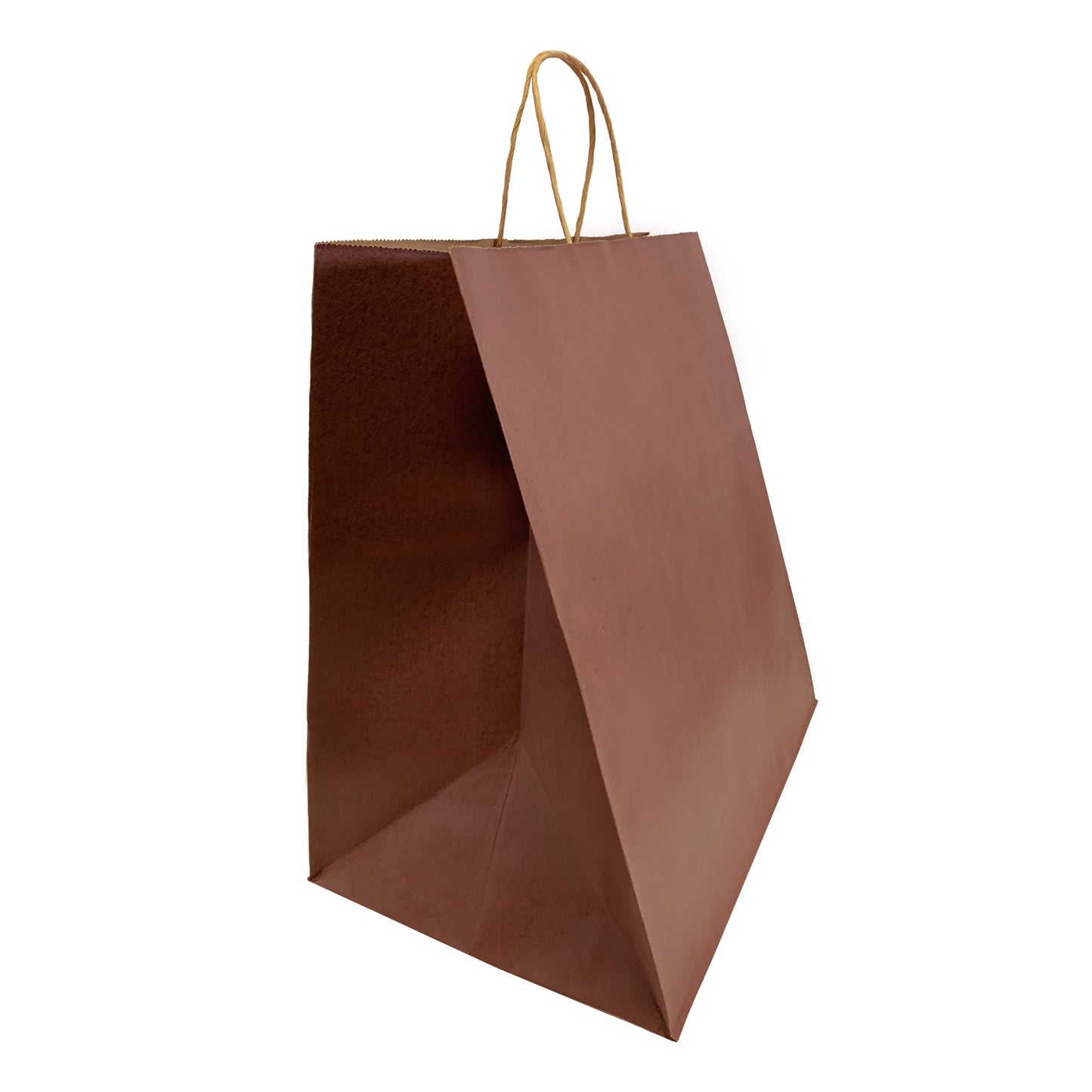 150 Pcs, Super Royal, 14x10x15.75 inches, Chocolate Kraft Paper Bags, with Twisted Handle