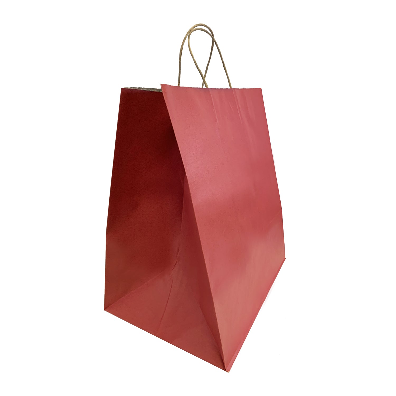 150 Pcs, Super Royal, 14x10x15.75 inches, Burgundy Kraft Paper Bags, with Twisted Handle